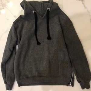Grey Hoodie with Zipper on the side Size: S